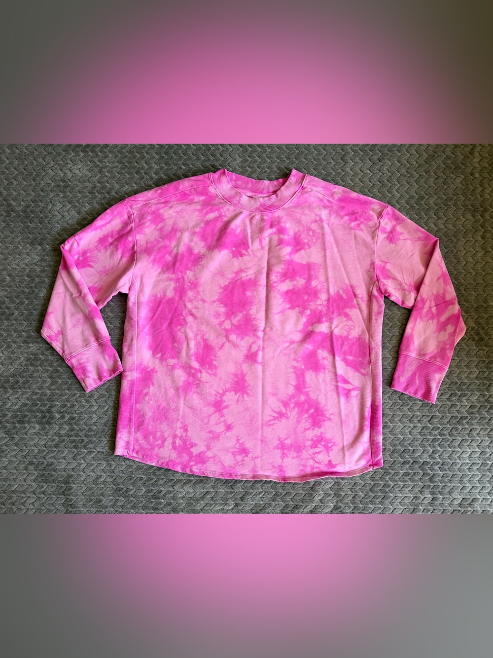 Women's All in Motion Pink Tie Dye Crewneck Sweatshirt XXL